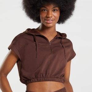 Gymshark Whitney cropped sleeveless hoodie.
